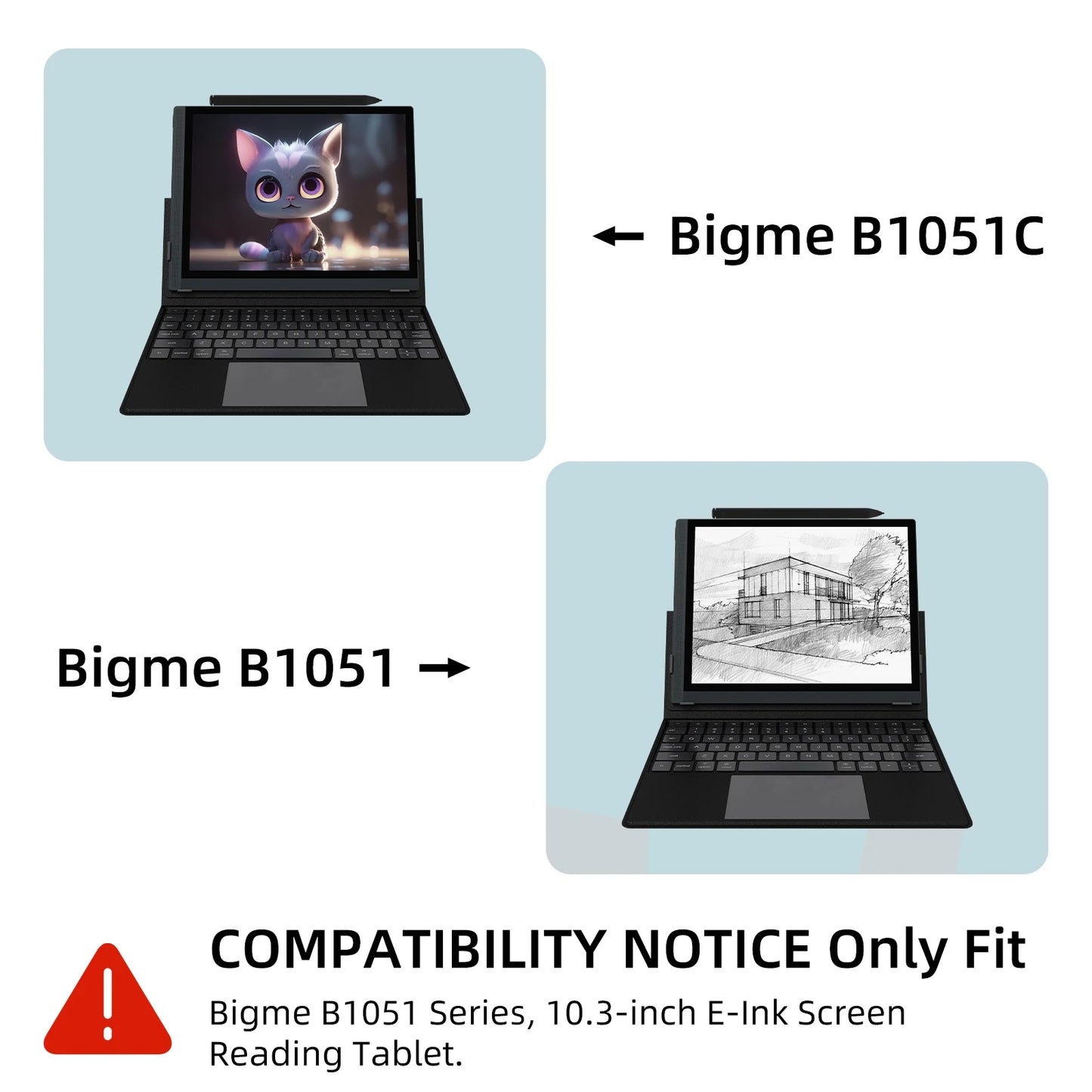 Magnetic Keyboard Cover for B1051 Series eReaders