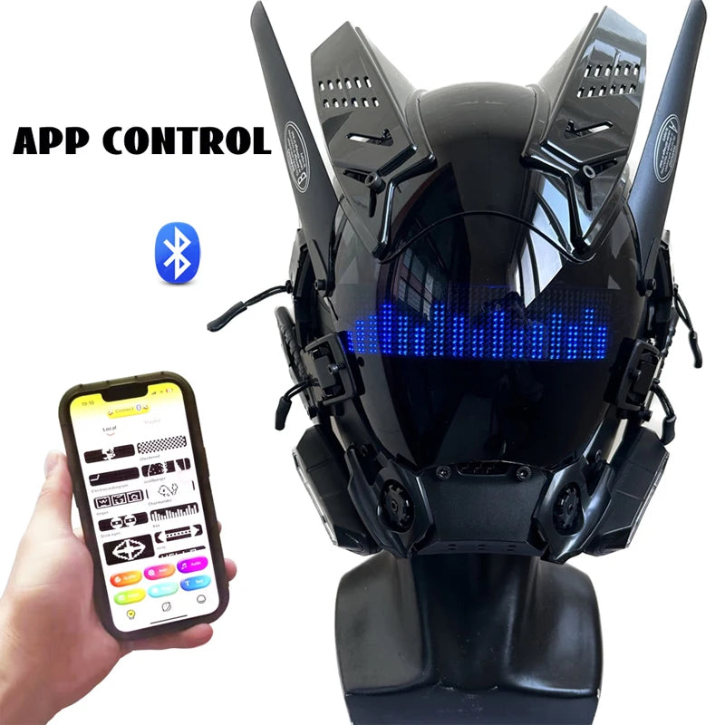 Cyberpunk LED Cosplay Mask with App Control