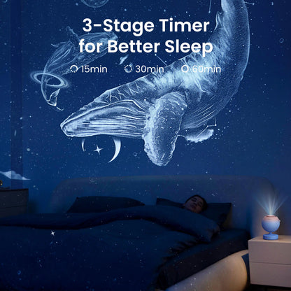 Silver Galaxy Projector Star Light Lamp for Kids Bedroom