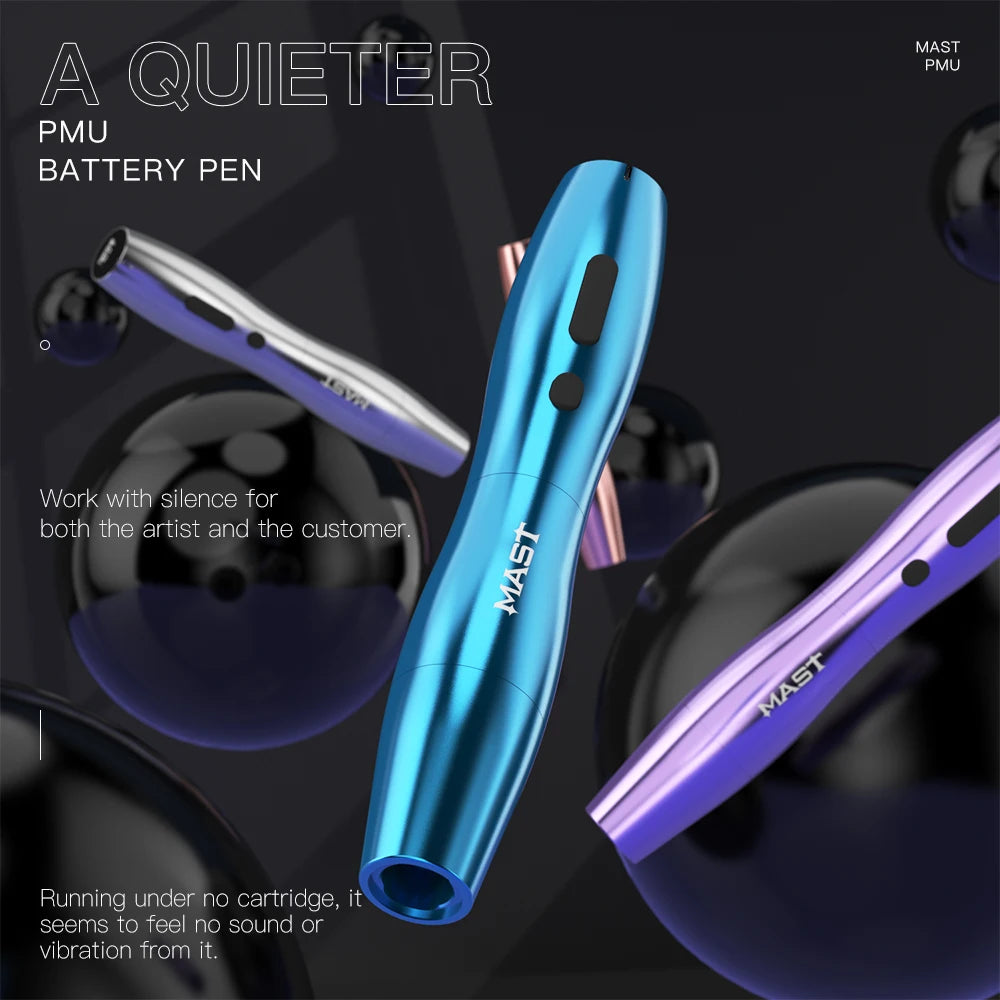 Rechargeable Pink PMU Tattoo Machine Pen 1000mAh