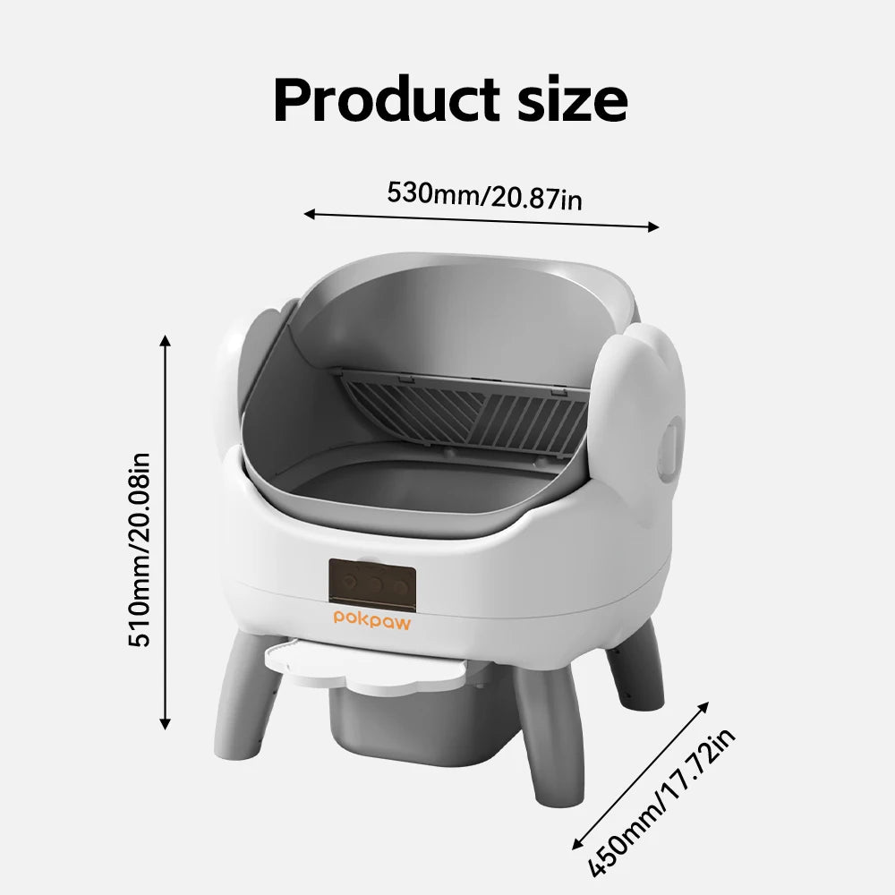 Quiet Smart Self-Cleaning Cat Litter Box with App Control