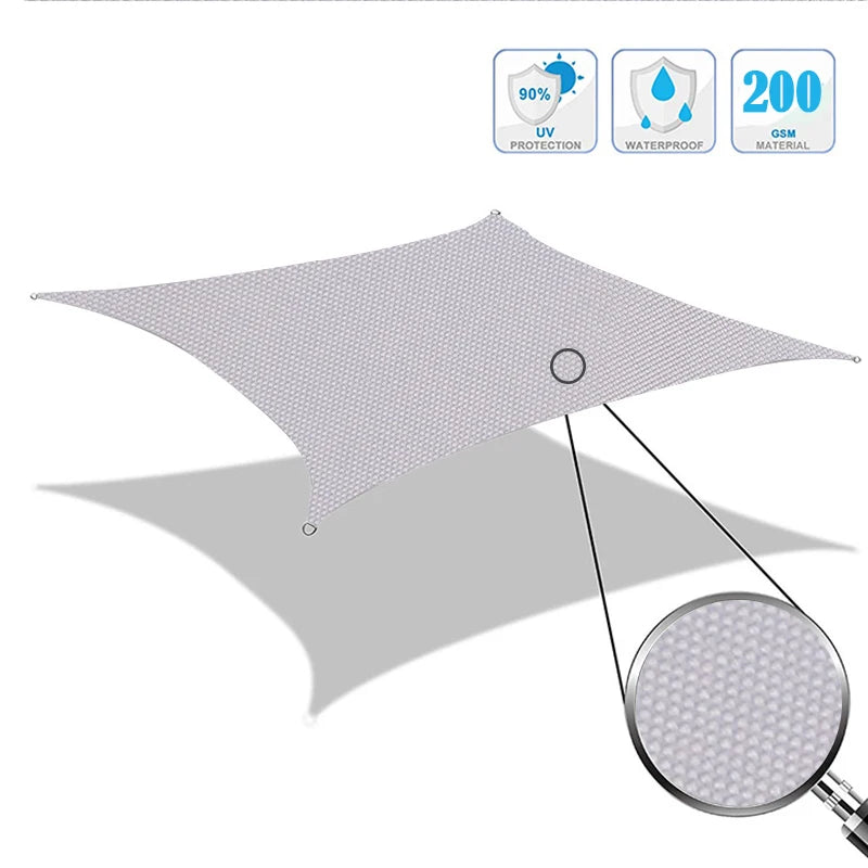 3x6m Sun Shelter Sail for Camping and Patio
