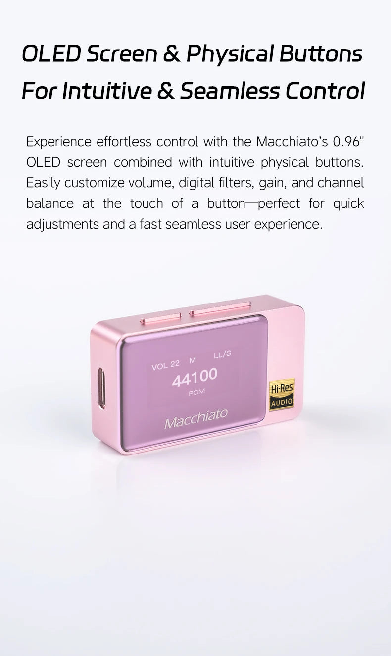 Portable USB DAC Headphone Amplifier Hi-Res Audio