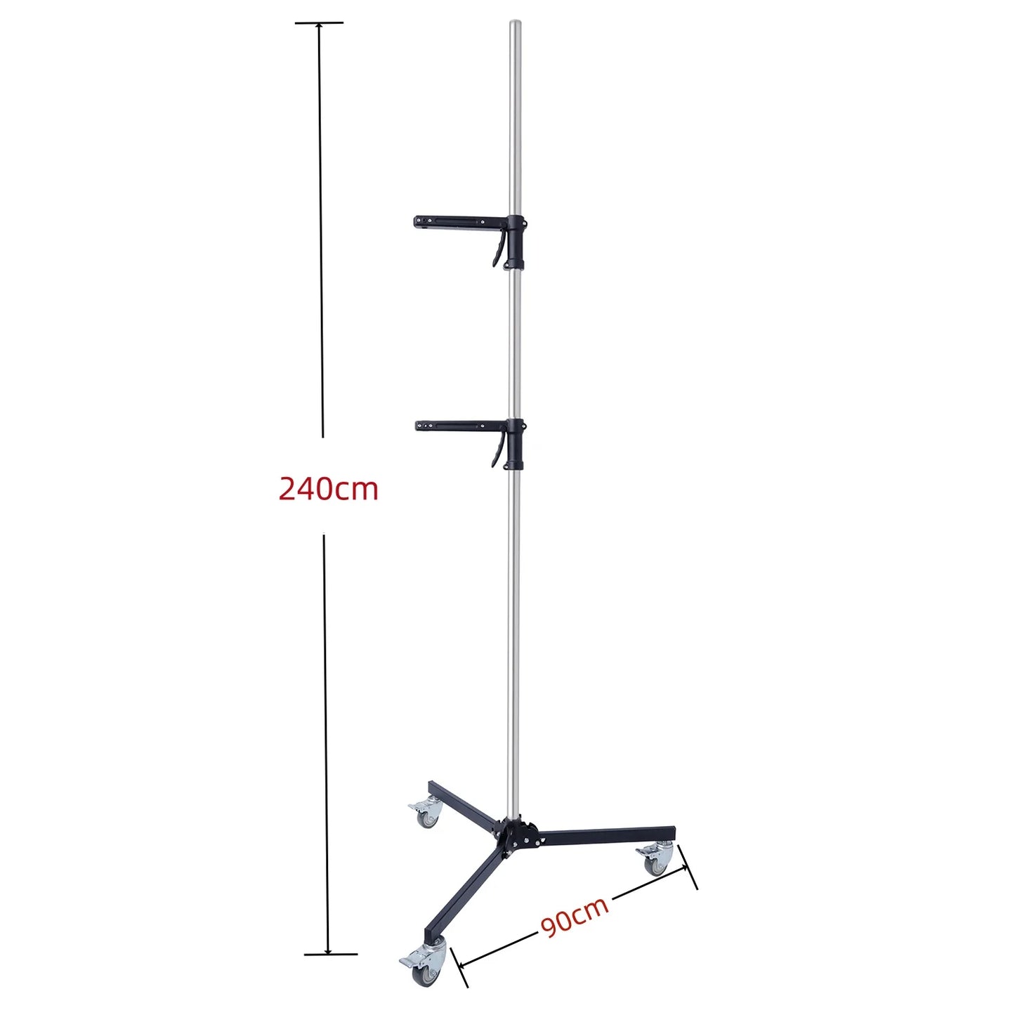 Stainless Steel Light Stand Cross Arm with Two Handles