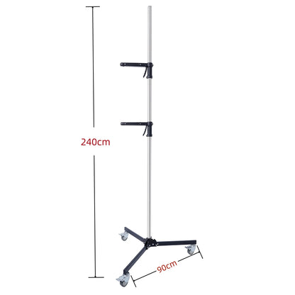 Stainless Steel Light Stand Cross Arm with Two Handles