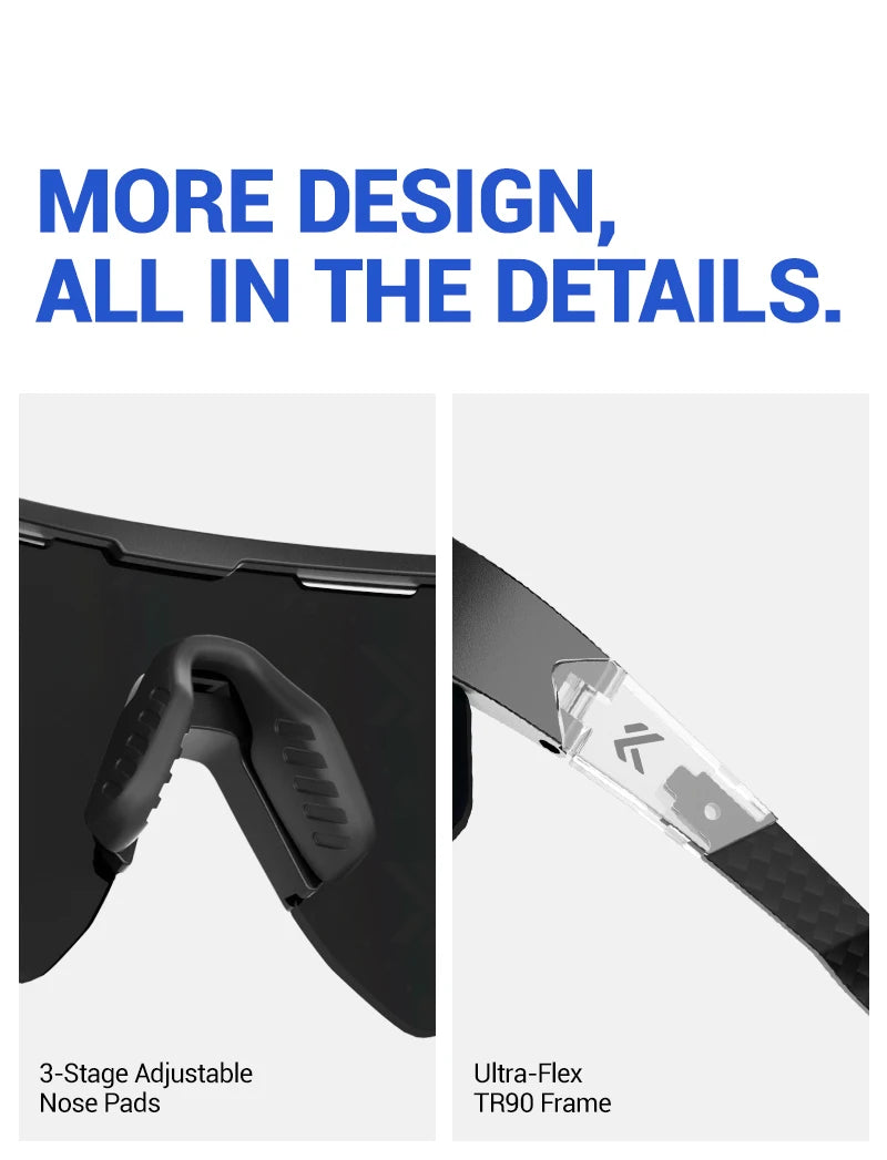 Photochromic Sports Sunglasses UV400 Lightweight Bike Eyewear