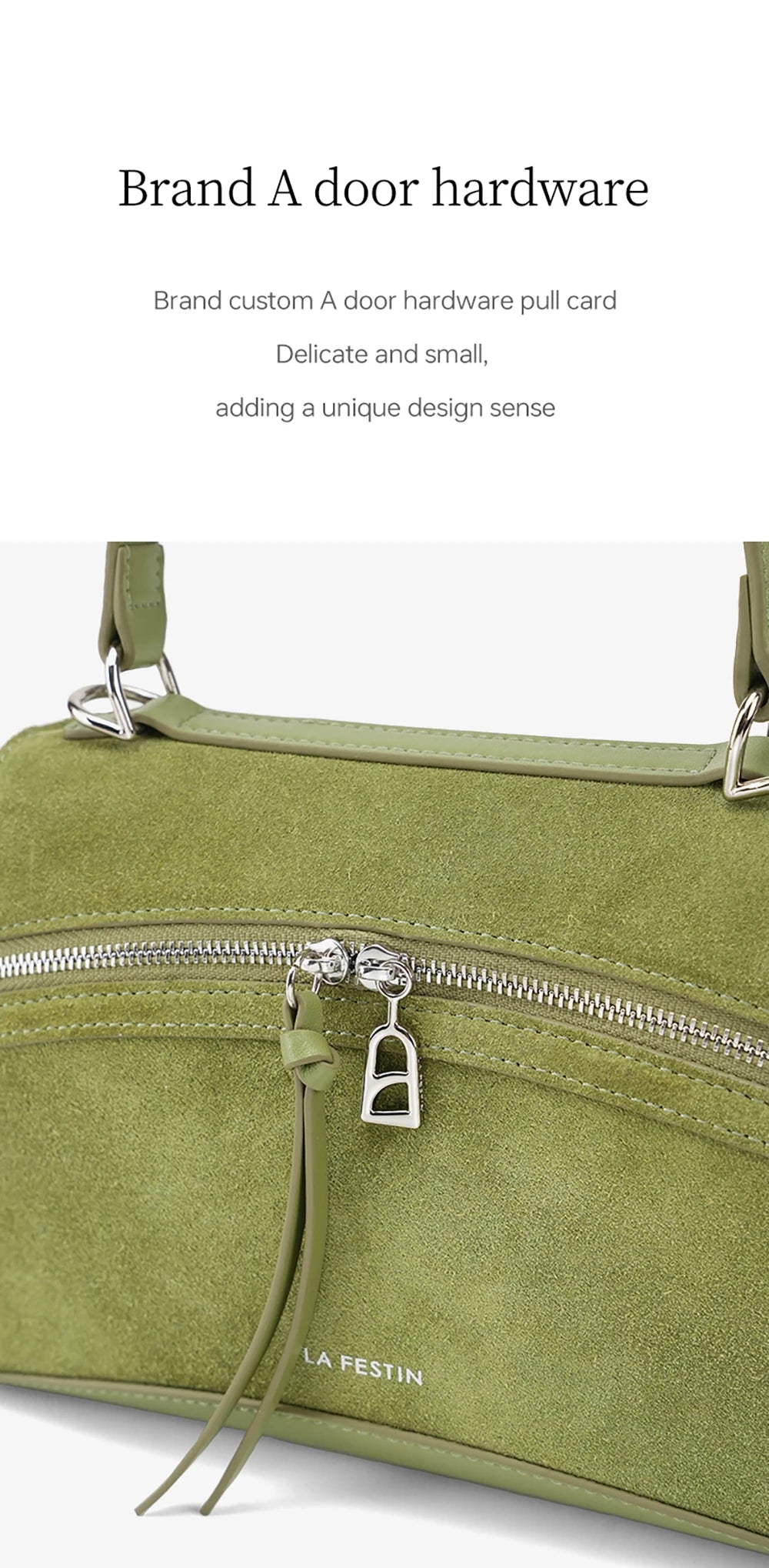 Elegant Beige Suede Handbag with Adjustable Strap