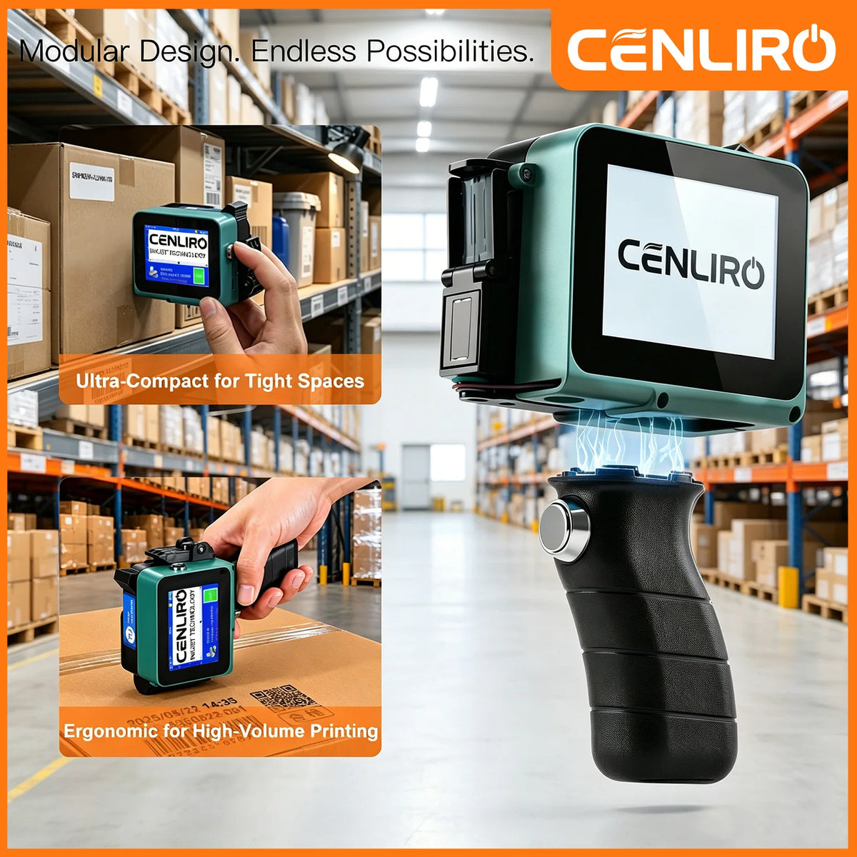 Mini Handheld Inkjet Printer 12.7mm Batch Date QR Barcode
