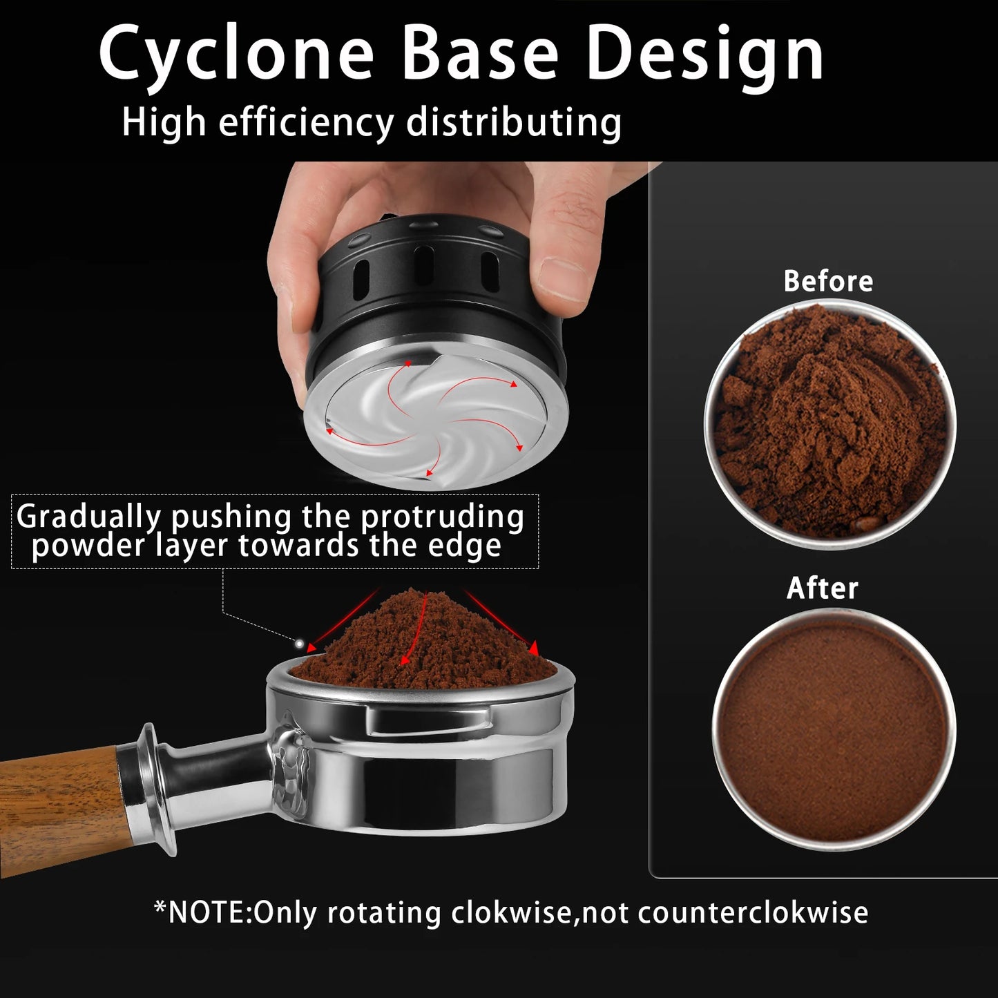 Adaptive 51mm Espresso Distributor with Air Hole