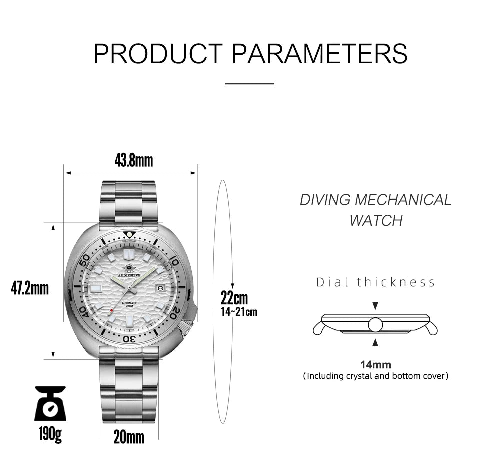 Silver Luxury Automatic Mechanical Watch with Sapphire Crystal