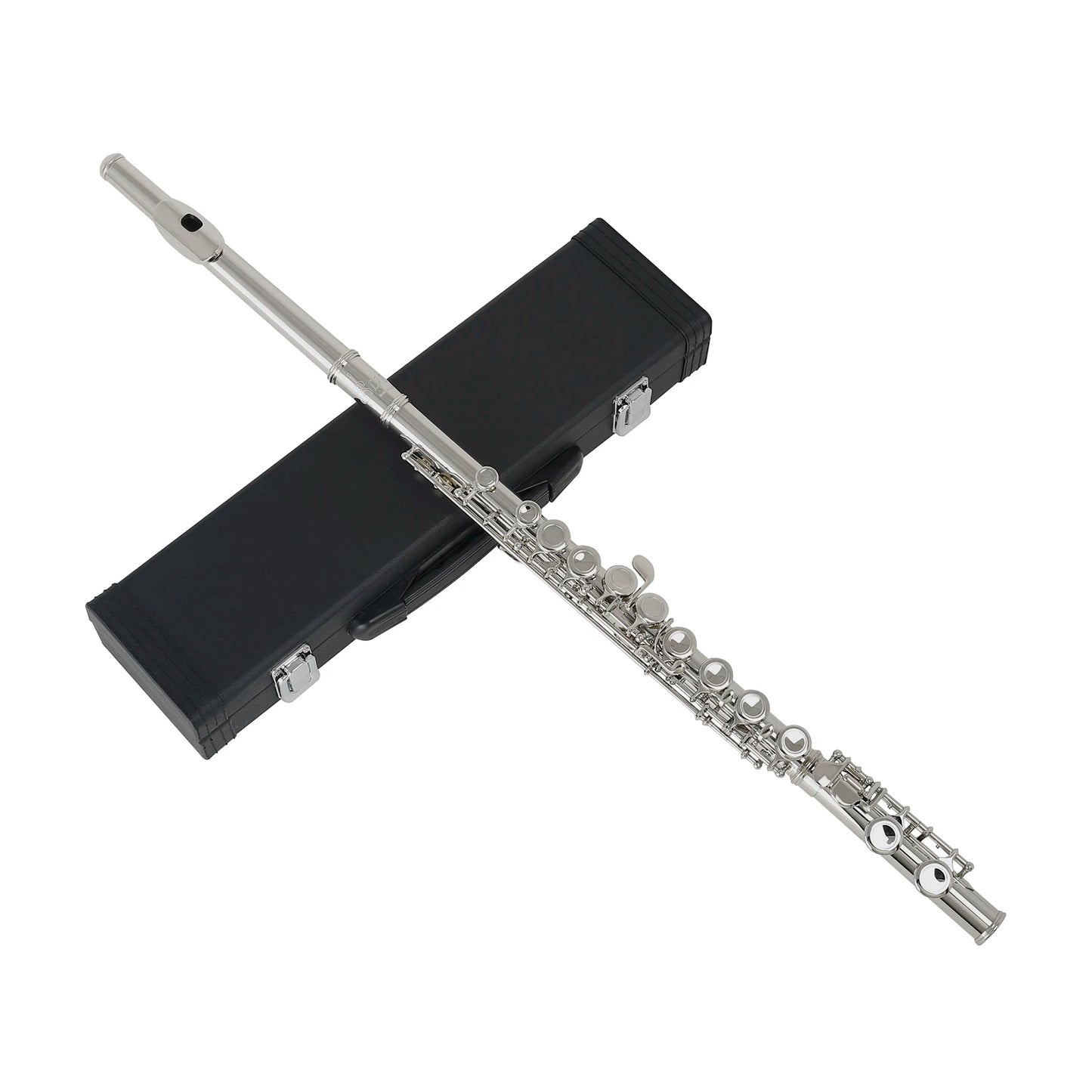 16 Key C Flute with Case Cleaning Cloth and Gloves