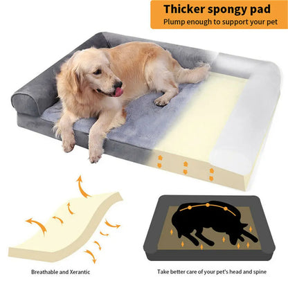 Orthopedic Dog Bed XXL Memory Foam Washable Gray