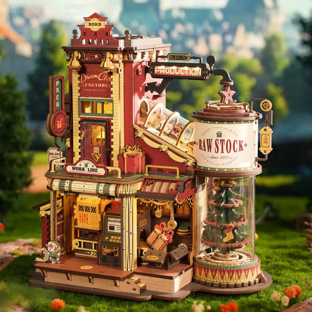 3D Wooden Puzzle Music Box Christmas Gift Factory
