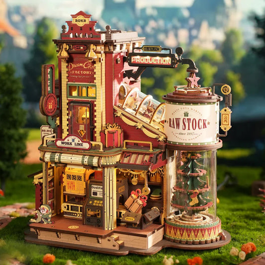 3D Wooden Puzzle Music Box Christmas Gift Factory