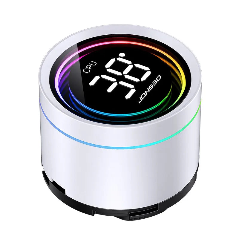 White CPU Liquid Cooling Radiator with Dual RGB Fans