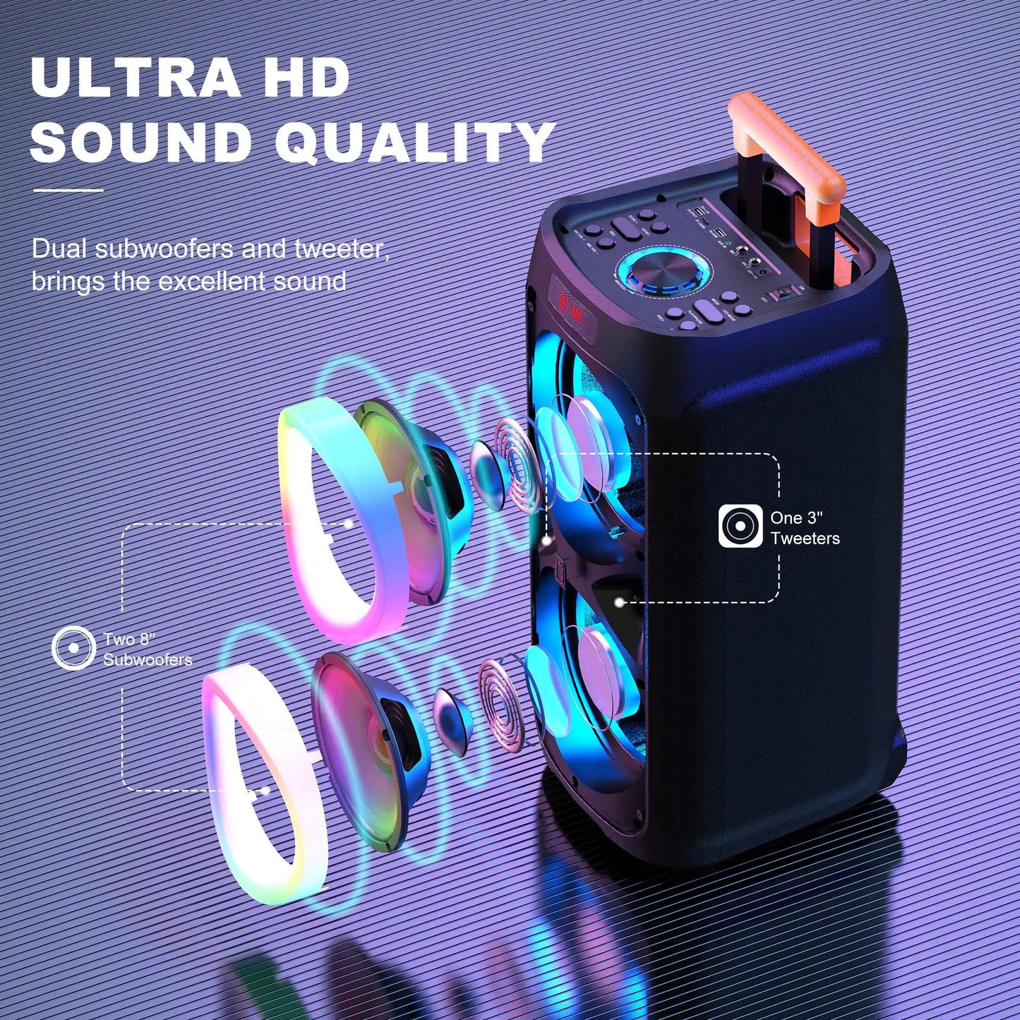 Portable T9 Karaoke Machine with 2 Wireless Mics