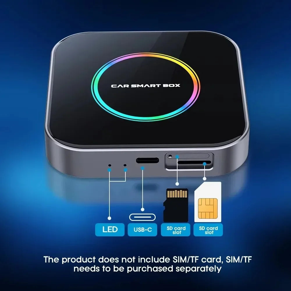 Wireless CarPlay AI Box 4G Android 13 4K Streaming