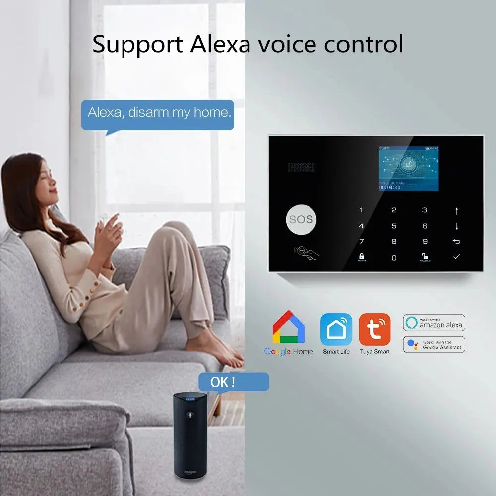 Smart WiFi GSM Home Alarm System with Door Sensor