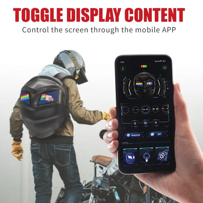 LED Hard Shell Travel Backpack with Helmet Storage