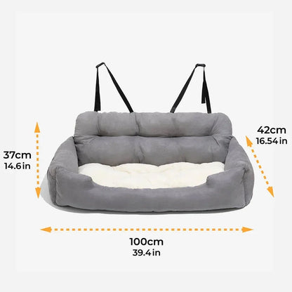 Light Grey Pet Car Seat Bed Travel Carrier