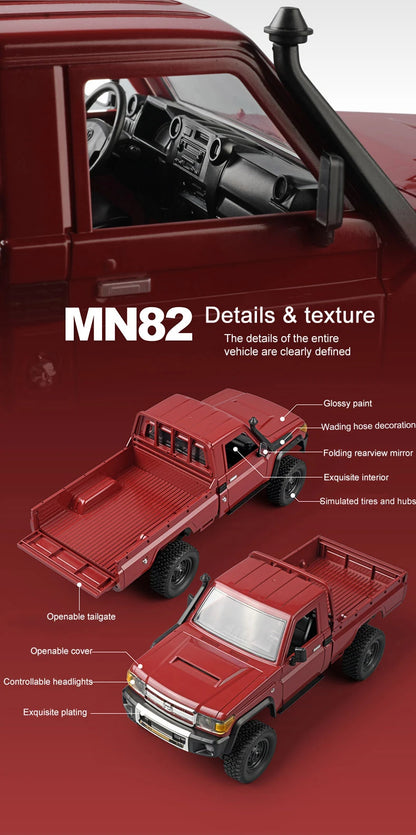 4WD Remote Control Pickup Truck 1:12 Scale with LEDs