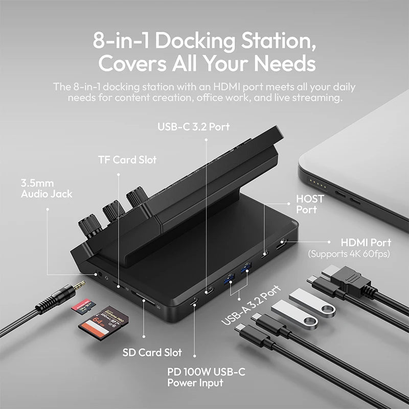 Desktop Video Photo Control Console with Smart Lighting