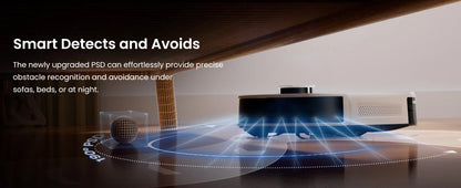 Black Robot Vacuum and Mop 6000Pa Smart Mapping Cleaner