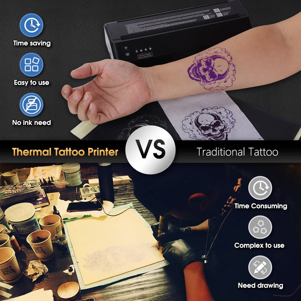 Professional Tattoo Transfer Machine with Battery and Bluetooth