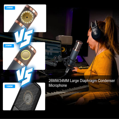 Large Diaphragm Condenser Microphone XLR Studio Recording