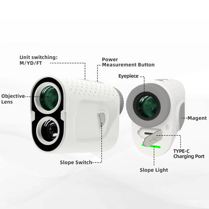 Golf Rangefinder 600 Yards with Slope and Flag Lock