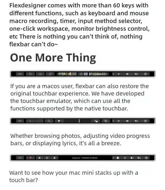 Programmable Touch Bar Shortcut Controller for Adobe & Gaming