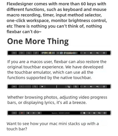 Programmable Touch Bar Shortcut Controller for Adobe & Gaming