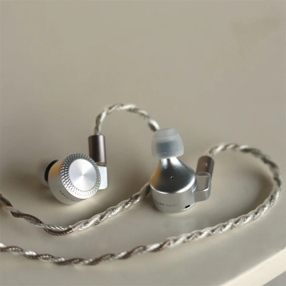 T10 PRO Silver In-Ear HiFi Earphones with Planar Driver