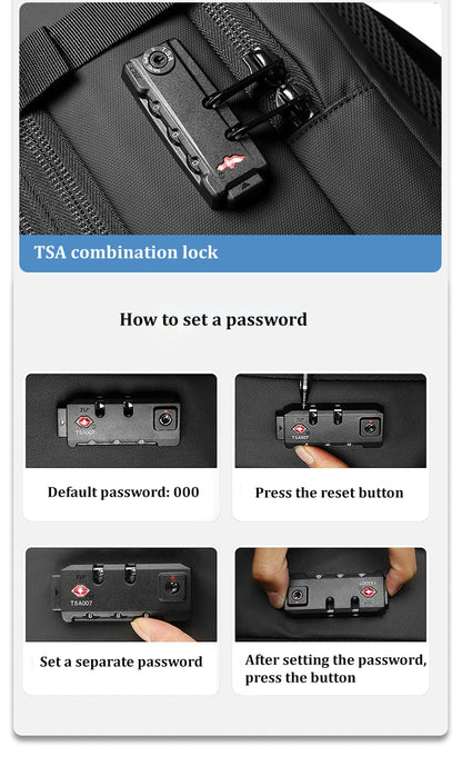 Water Resistant 17" Laptop Backpack with Built In Vacuum Pump