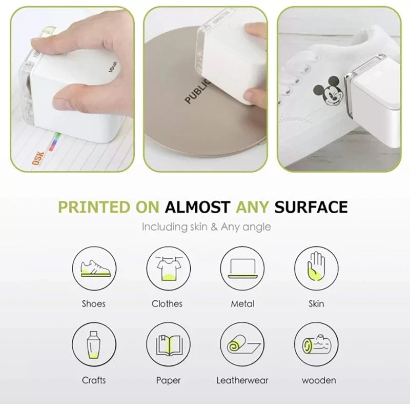 Handheld Inkjet Printer Portable Wireless Black Ink Printer