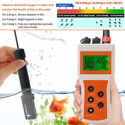 Portable Water Tester PH DO Salinity for Aquarium and Aquaculture