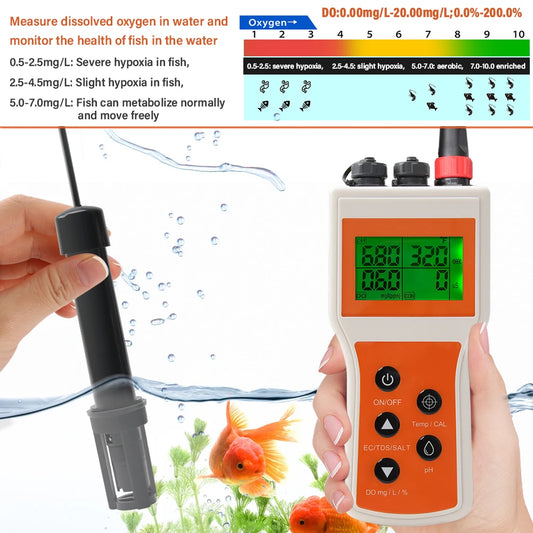 Portable Water Tester PH DO Salinity for Aquarium and Aquaculture