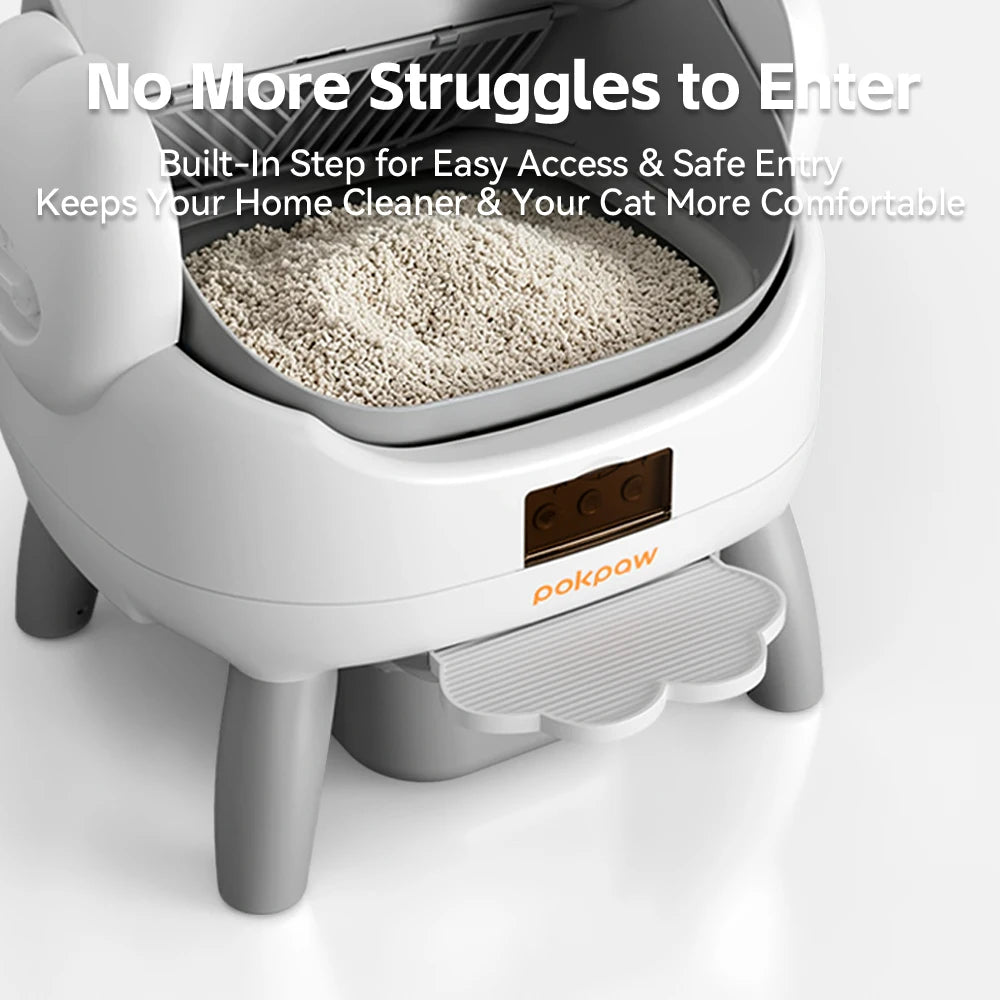 Quiet Smart Self-Cleaning Cat Litter Box with App Control