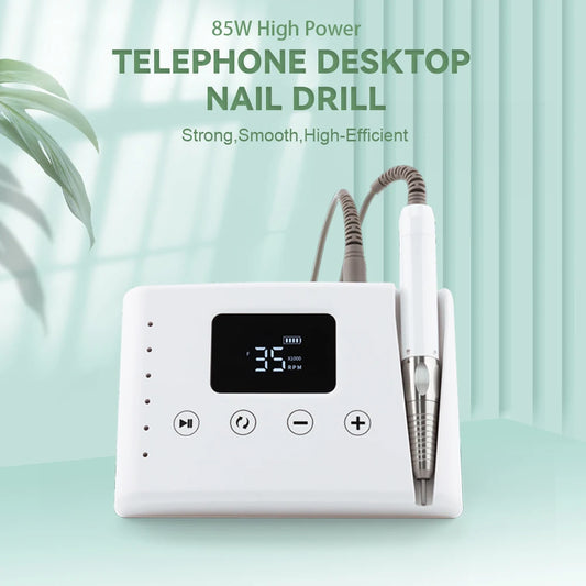 Portable 2 in 1 Electric Nail Drill 85W White