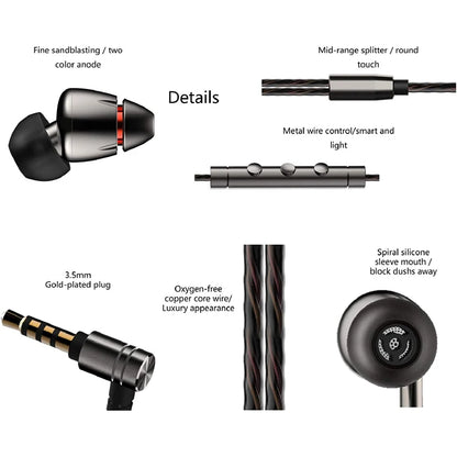 Quad Driver In-Ear Wired Headphones with HiFi Sound