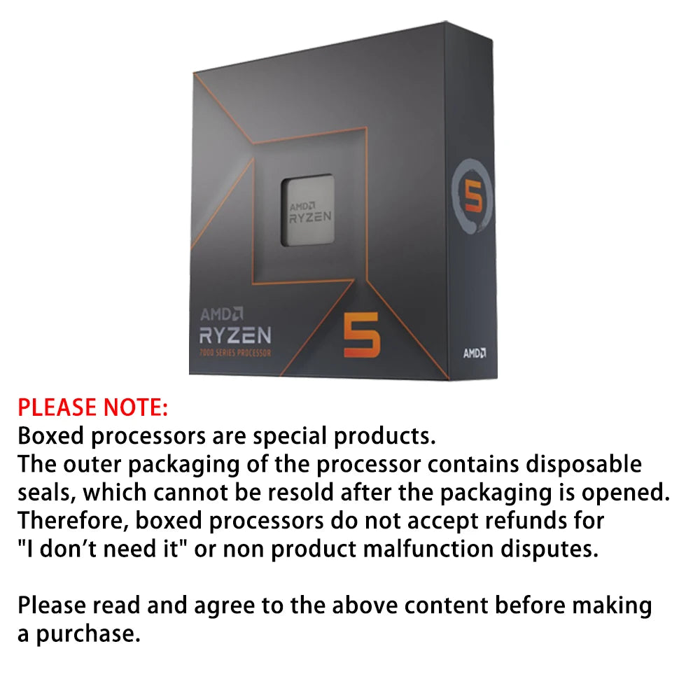 High Performance Gaming CPU Ryzen 5 7600X AM5 Socket
