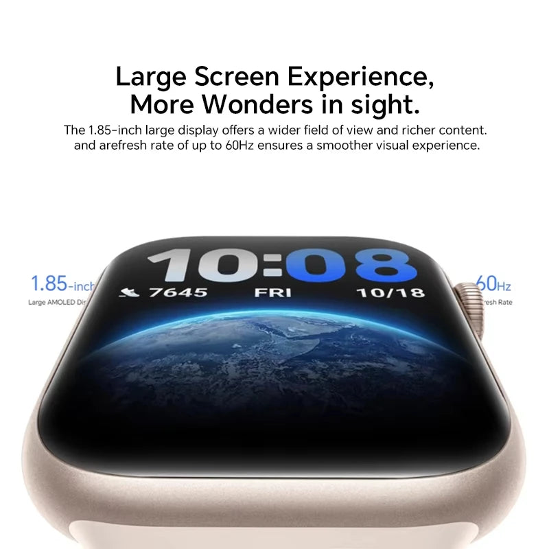 Smartwatch 1.85" AMOLED with Heart Rate & Sleep Tracker