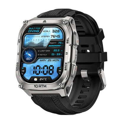 Silver Rugged Smartwatch with Six Sat GPS and Offline Maps