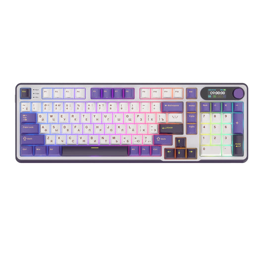 96% Mechanical Gaming Keyboard TFT Screen Brown Switch