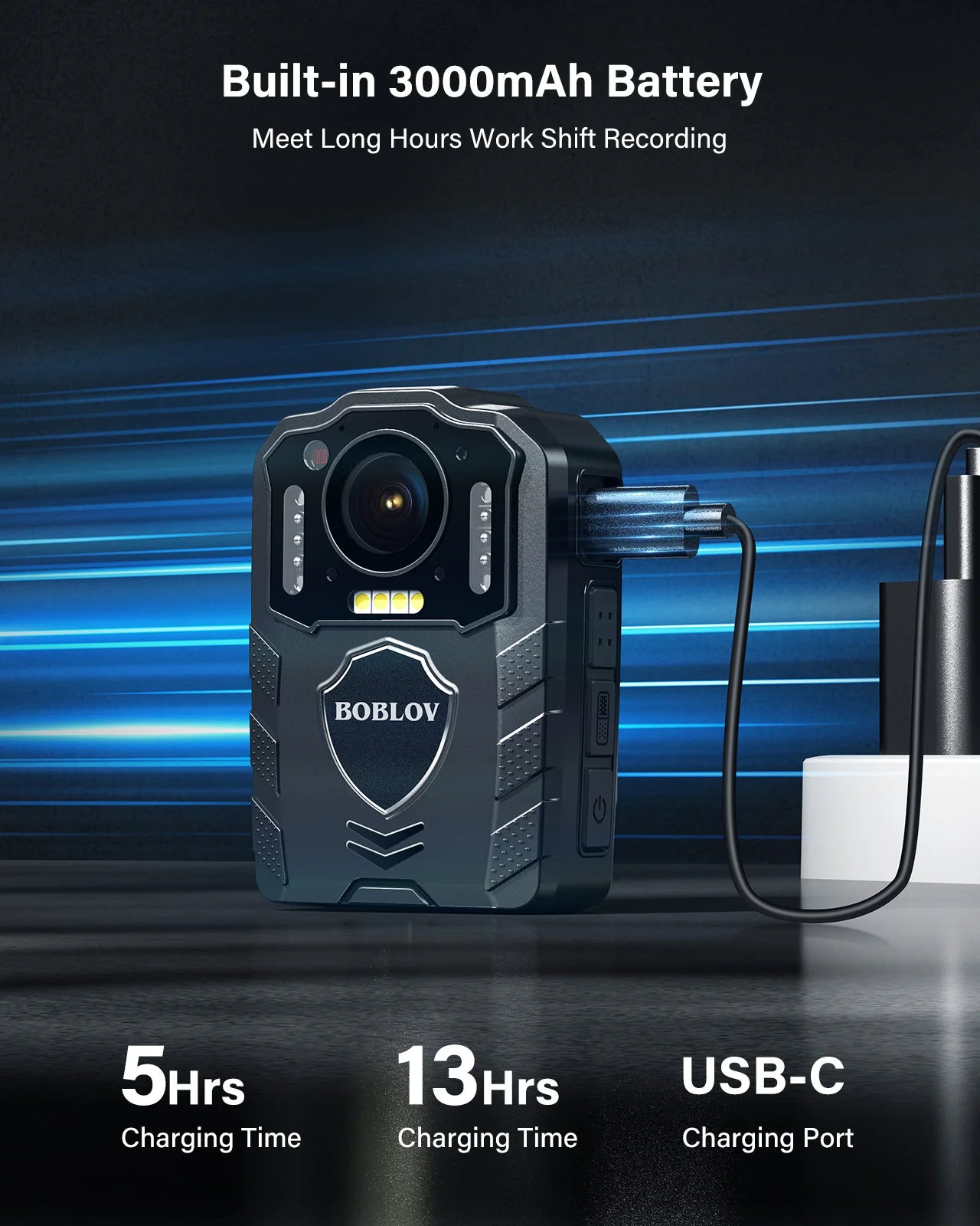 1080p Body Camera with Night Vision and 13H Recording