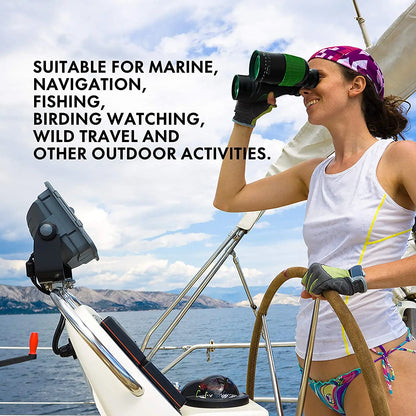 10x50 Waterproof Binoculars with Built-In Compass