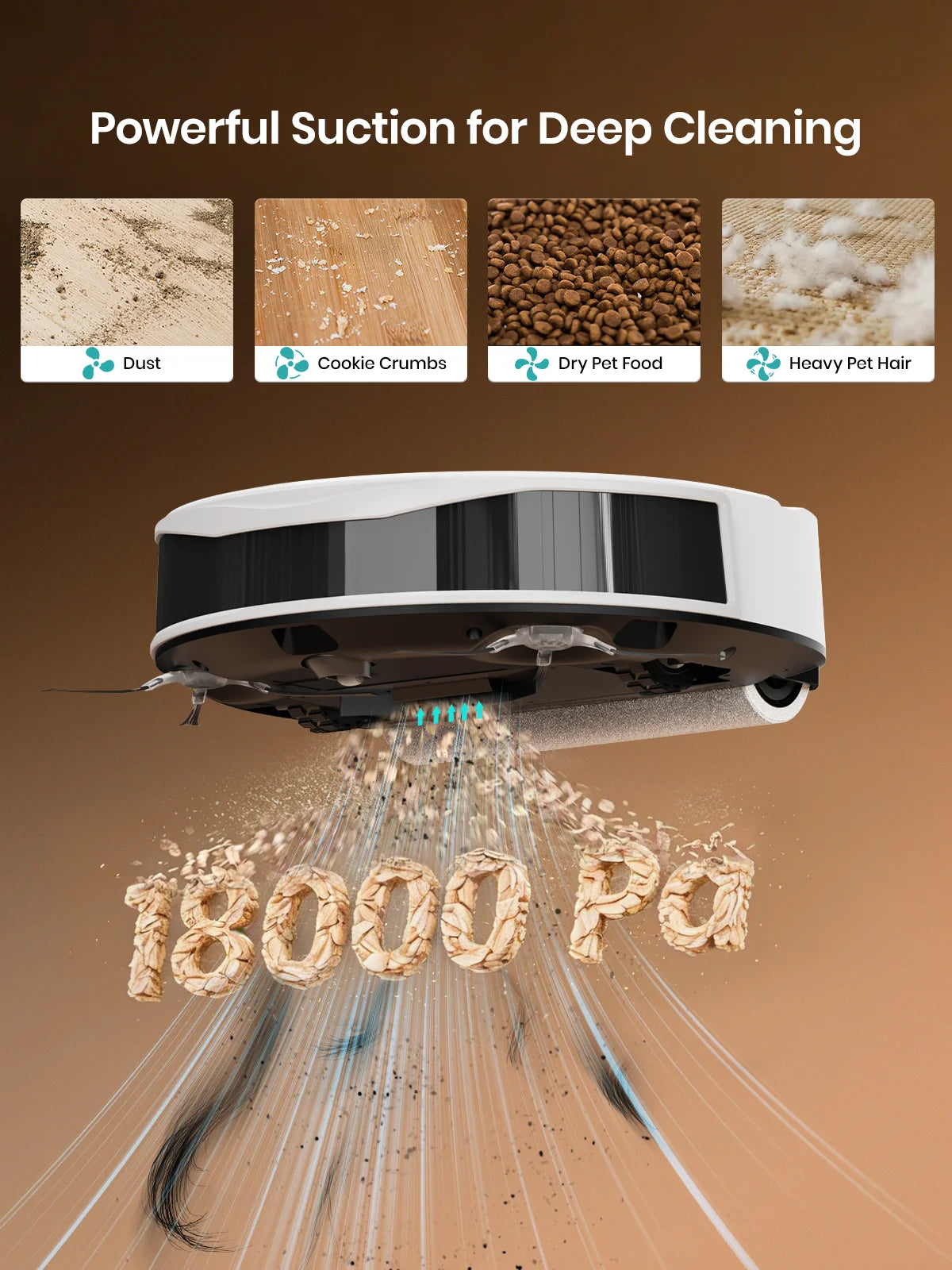 Robot Vacuum Cleaner 18000Pa with Laser Mapping & Obstacle Avoidance