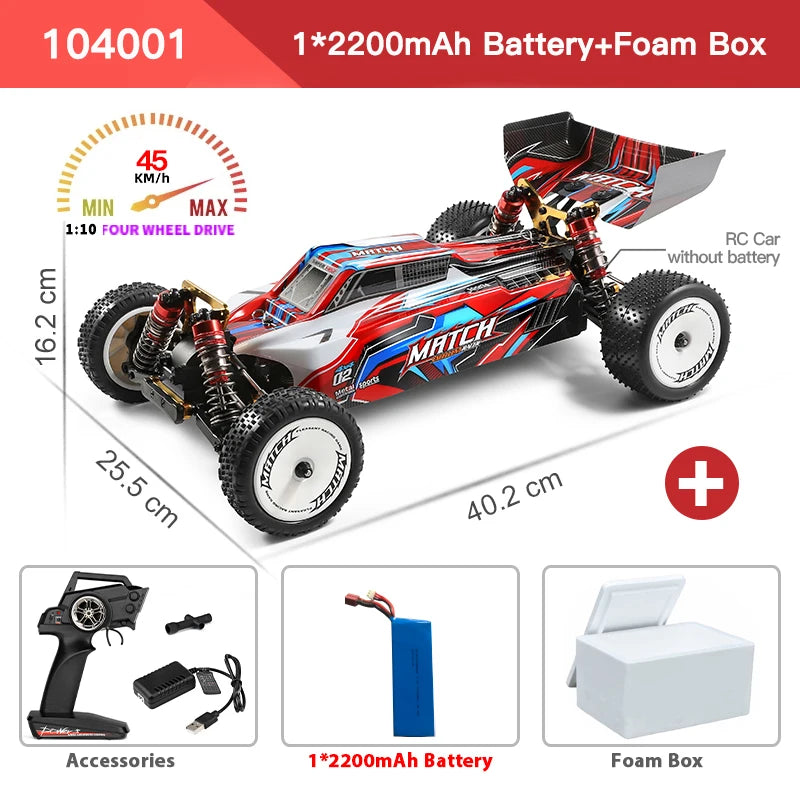 1/10 4WD RC Car High-Speed Drift 45km/h