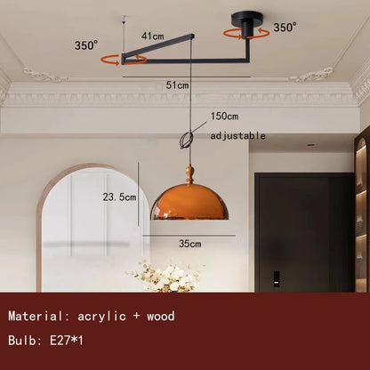 Adjustable Dining Room Pendant Lamp Warm White E27