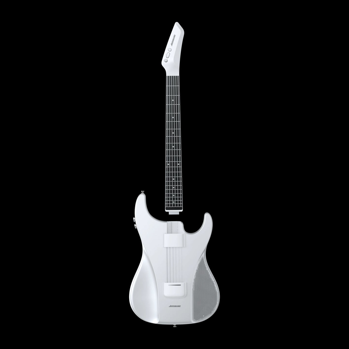 Portable Electric Guitar White with Pain-Free Silicone Strings